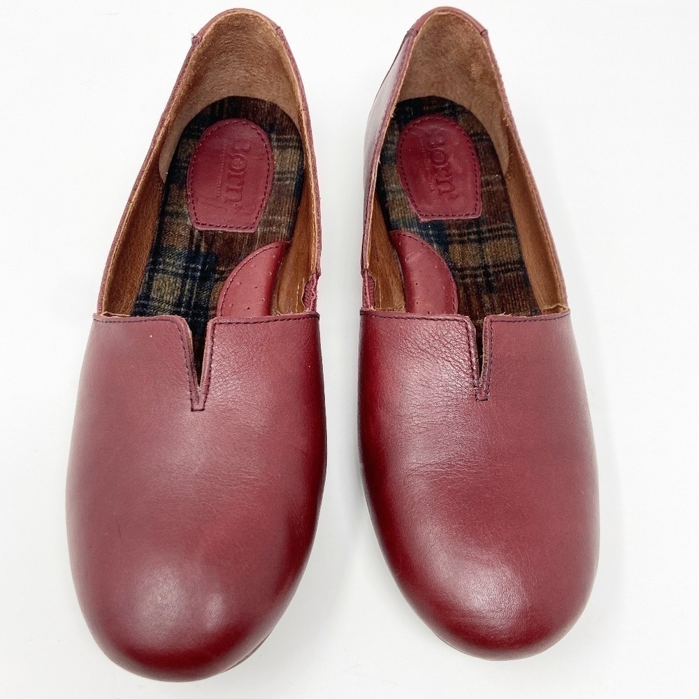 BORN | Red Leather Serba Slip-ons Women's 7 - Picture 6 of 12